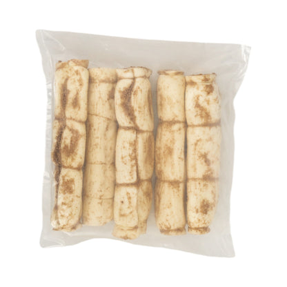 9”–10” Peanut Butter Basted Beef Cheek Rolls – All-Natural, Long-Lasting Dog Treats (5-Count)