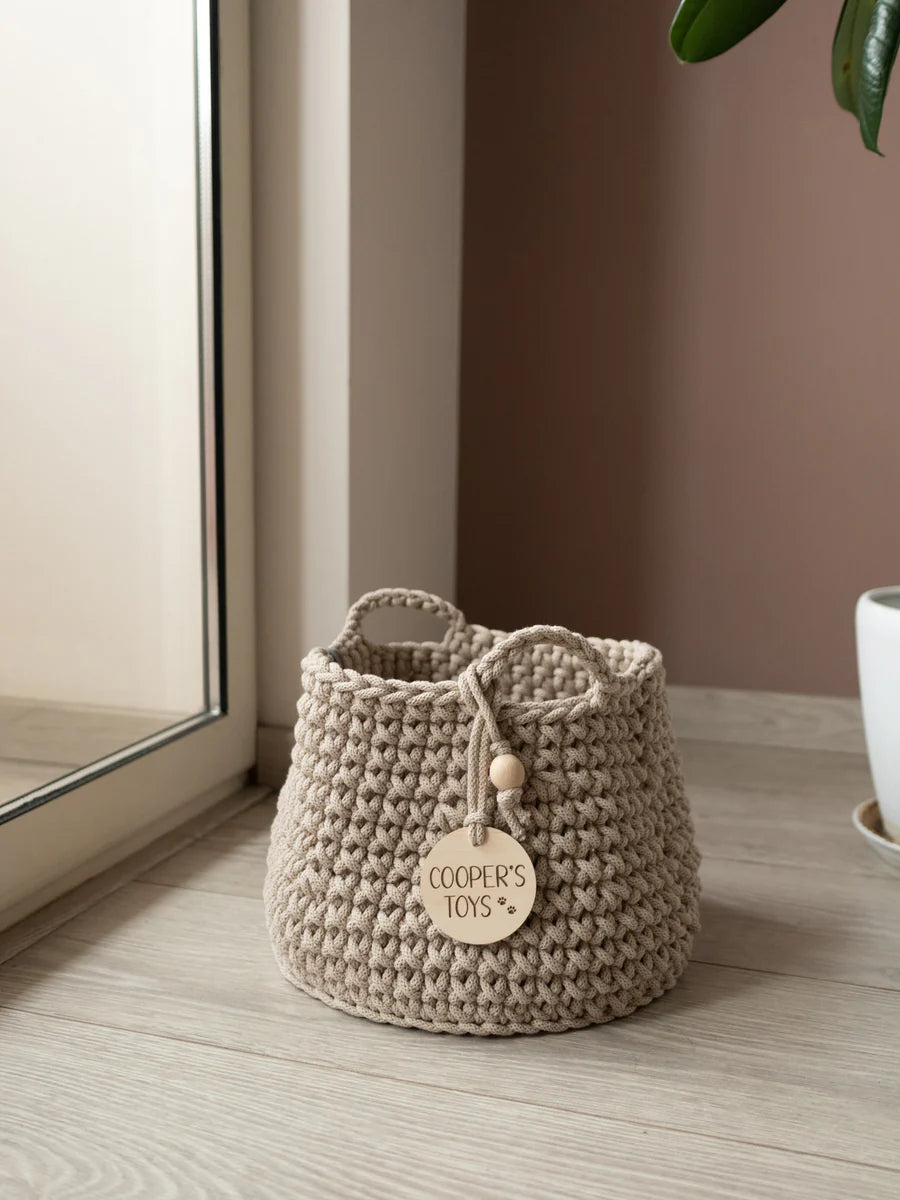 Basket Basic for Pet Toys Personalizable Recycled