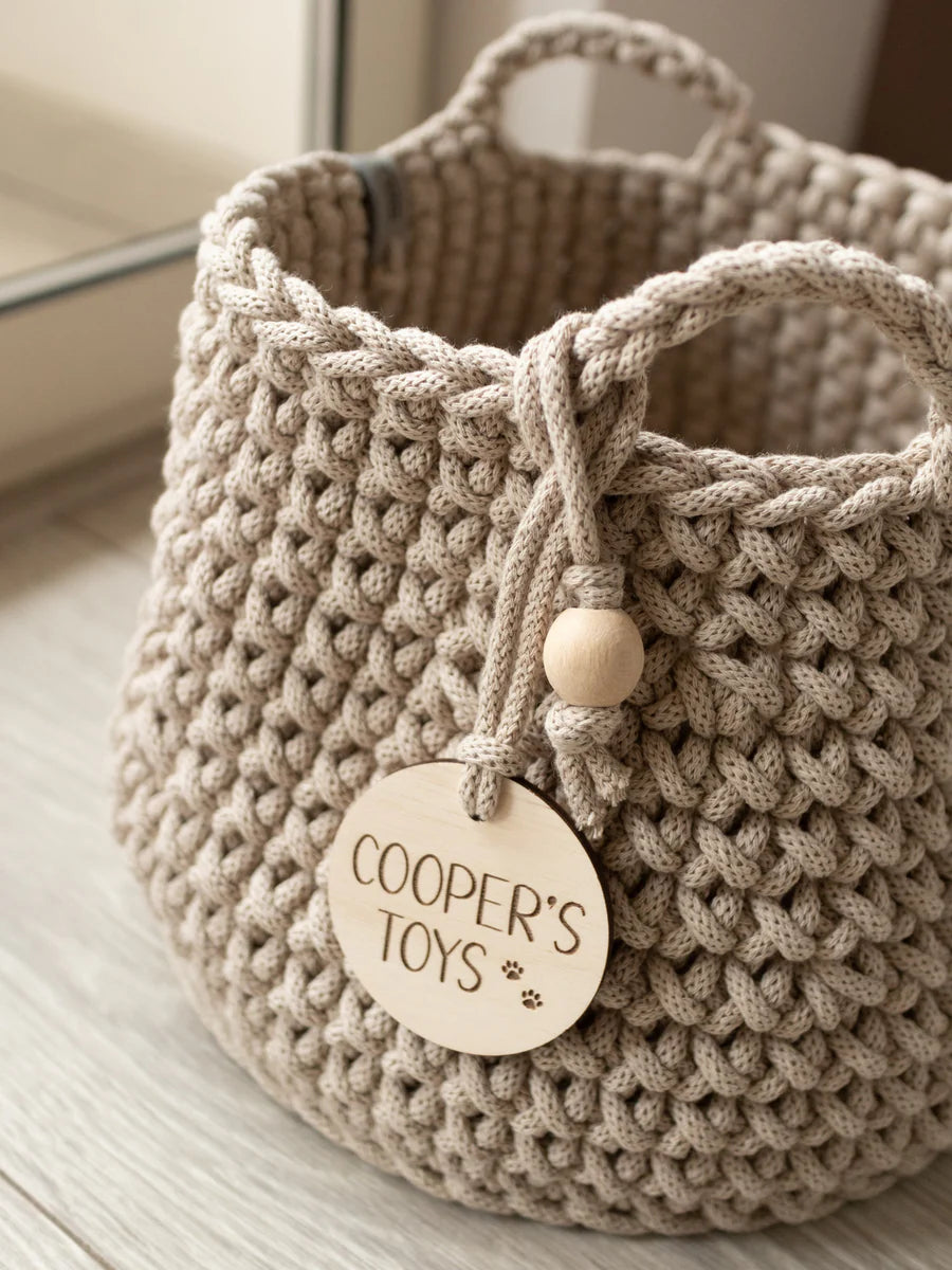 Basket Basic for Pet Toys Personalizable Recycled
