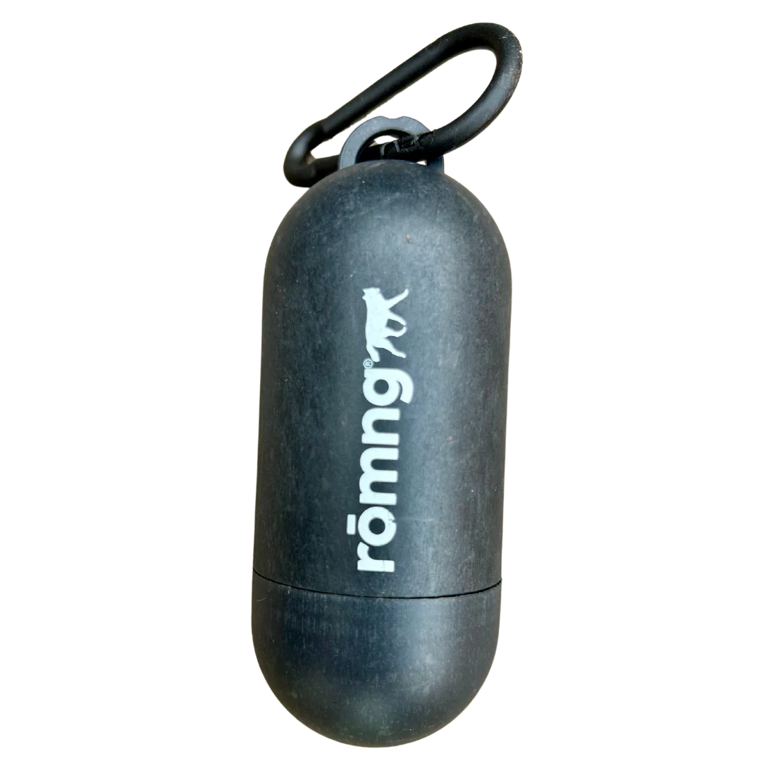 Bamboo Poop Bag Dispenser w/ 1 Compostable roll