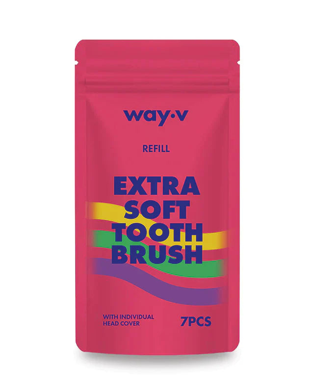 WAY.V Extra Soft Toothbrush Refill - Pink 7pcs