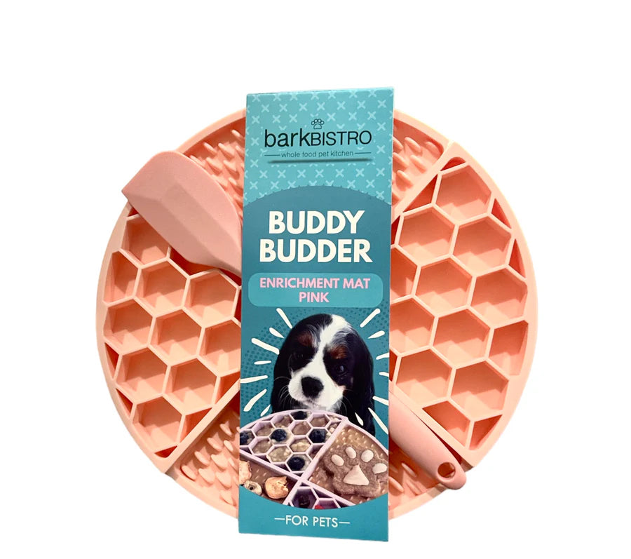 Authentic Lickimat Boredom Buster for Dogs - Perfect with Peanut Butter (PINK OR BLUE)