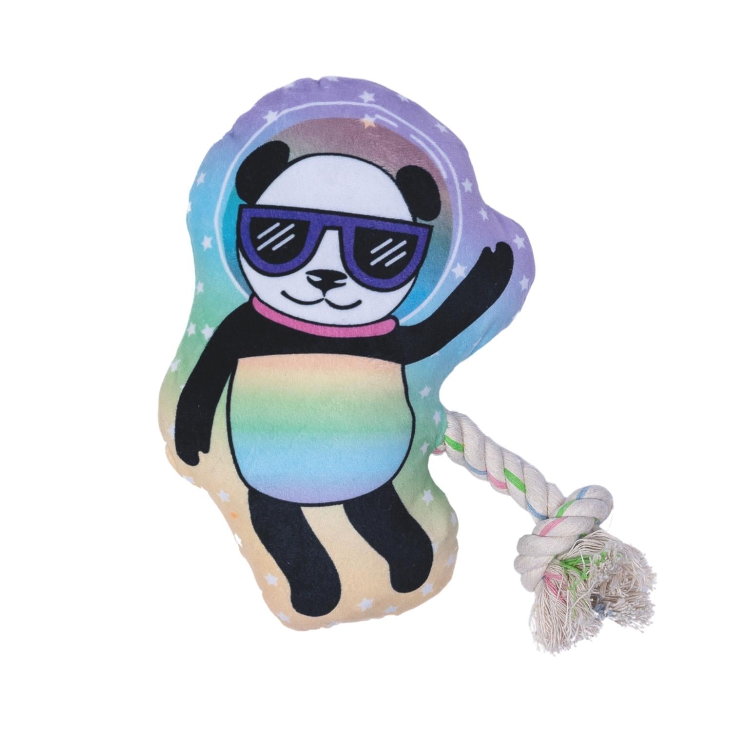 Space Panda Plush Dog Toy (4-Pack on Clip Strip)