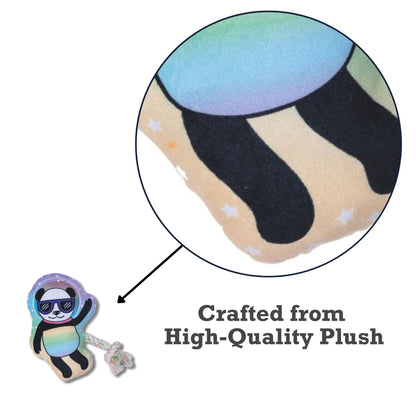 Space Panda Plush Dog Toy (4-Pack on Clip Strip)