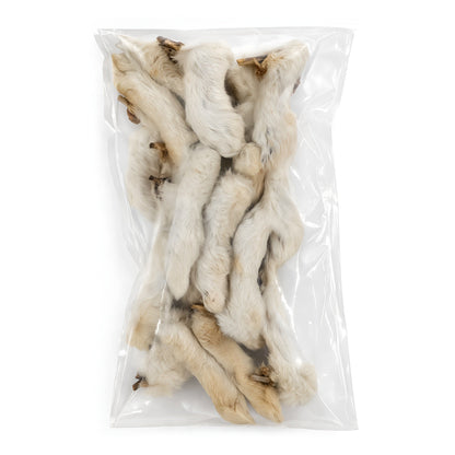 Rabbit Feet with Fur Dog Chews – Natural Novel Protein (25-pack)
