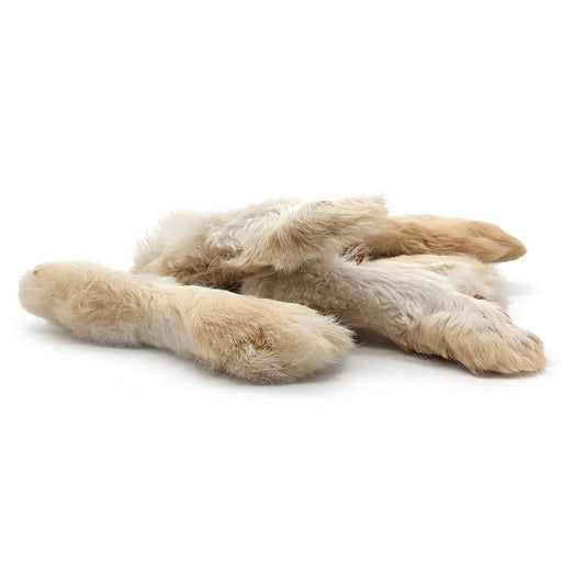 Rabbit Feet with Fur Dog Chews – Natural Novel Protein (25-pack)