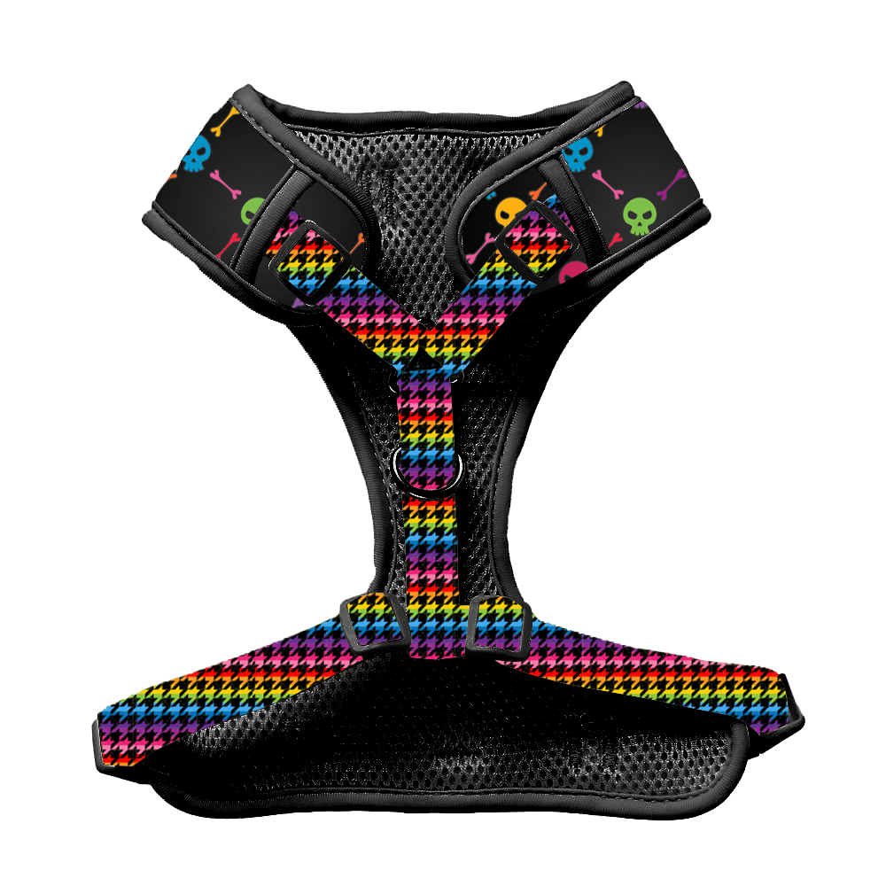 Rainbow Punk Skulls Harness