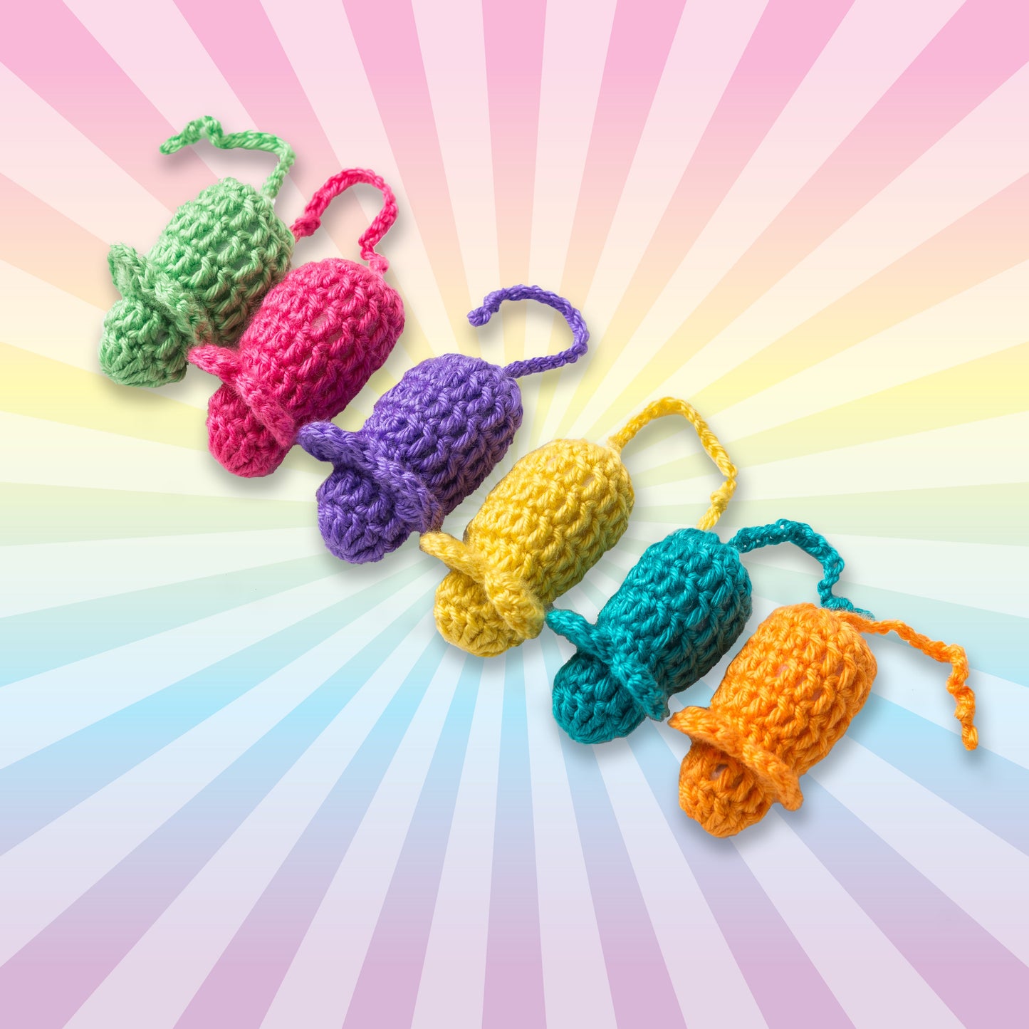 Crocheted Catnip Mice Twin Pack- Our First Product
