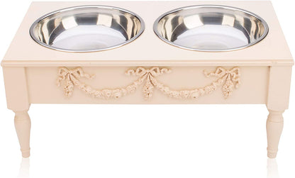 Rose Swag Elevated Pet Bowl / Feeder