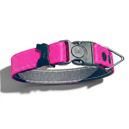 Rugged Waterproof Dog Collar - Hot Pink