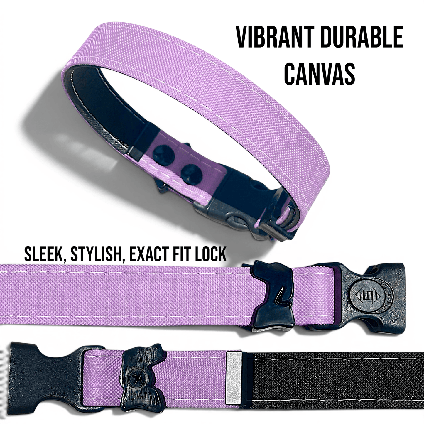 Rugged Waterproof Dog Collar - Lilac