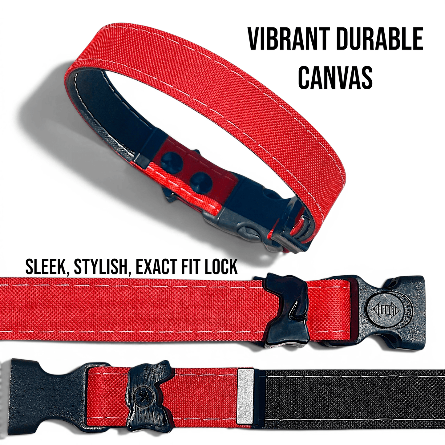 Rugged Waterproof Dog Collar - Red