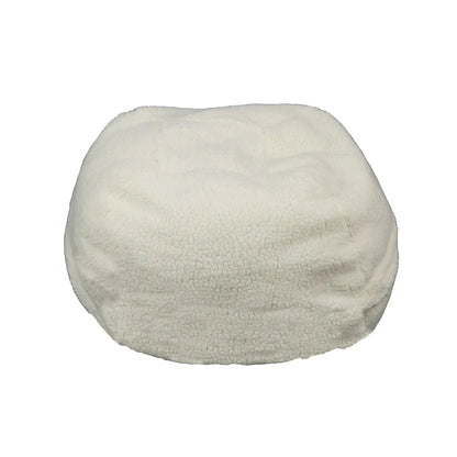 Sherpa Puff Ball Bean Bag Pet Bed