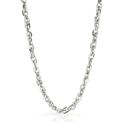 GEMMA SILVER ROPE CHAIN NECKLACE