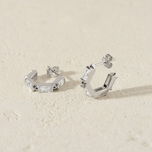 The Claire Hoop Earrings - Huggie