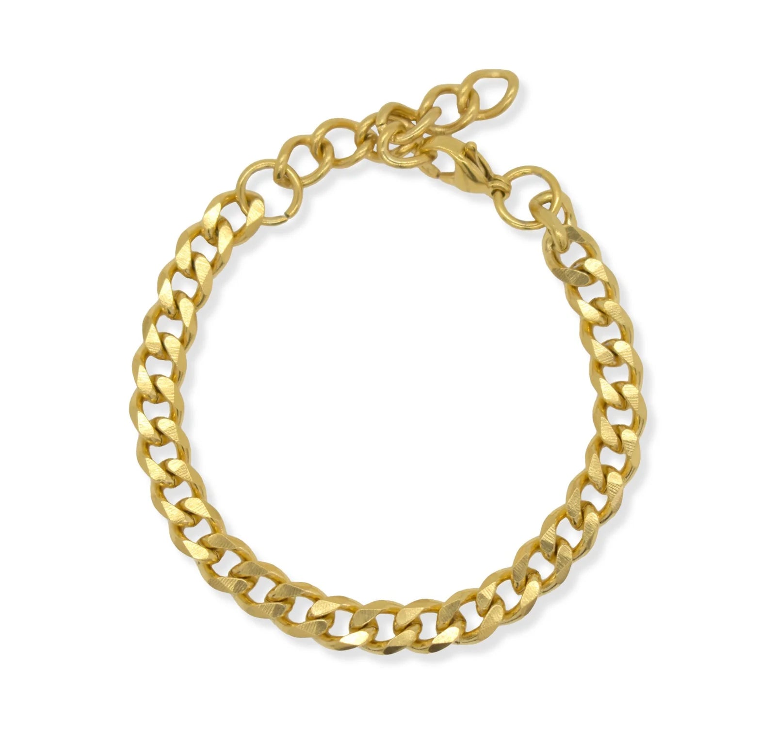 ROSLYN GOLD CURB CHAIN BRACELET