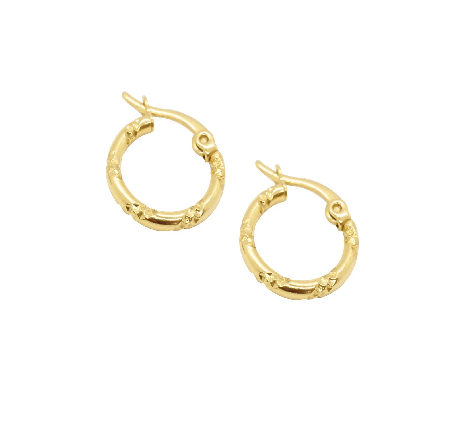 ISMAY GOLD HUGGIE HOOP EARRINGS