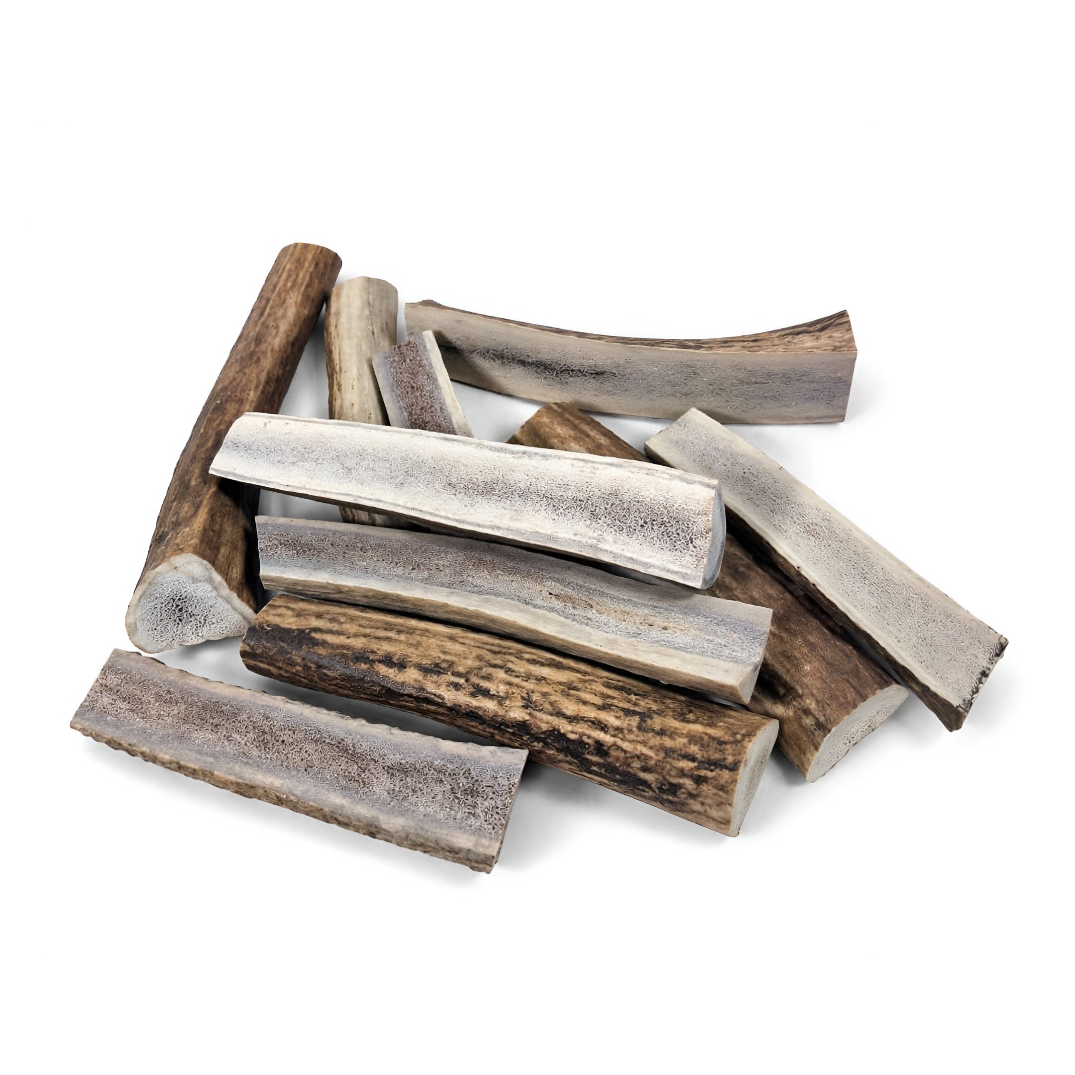 Split Elk Antlers Dog Chews – Medium/Large (5”–8”) - 10-Pack