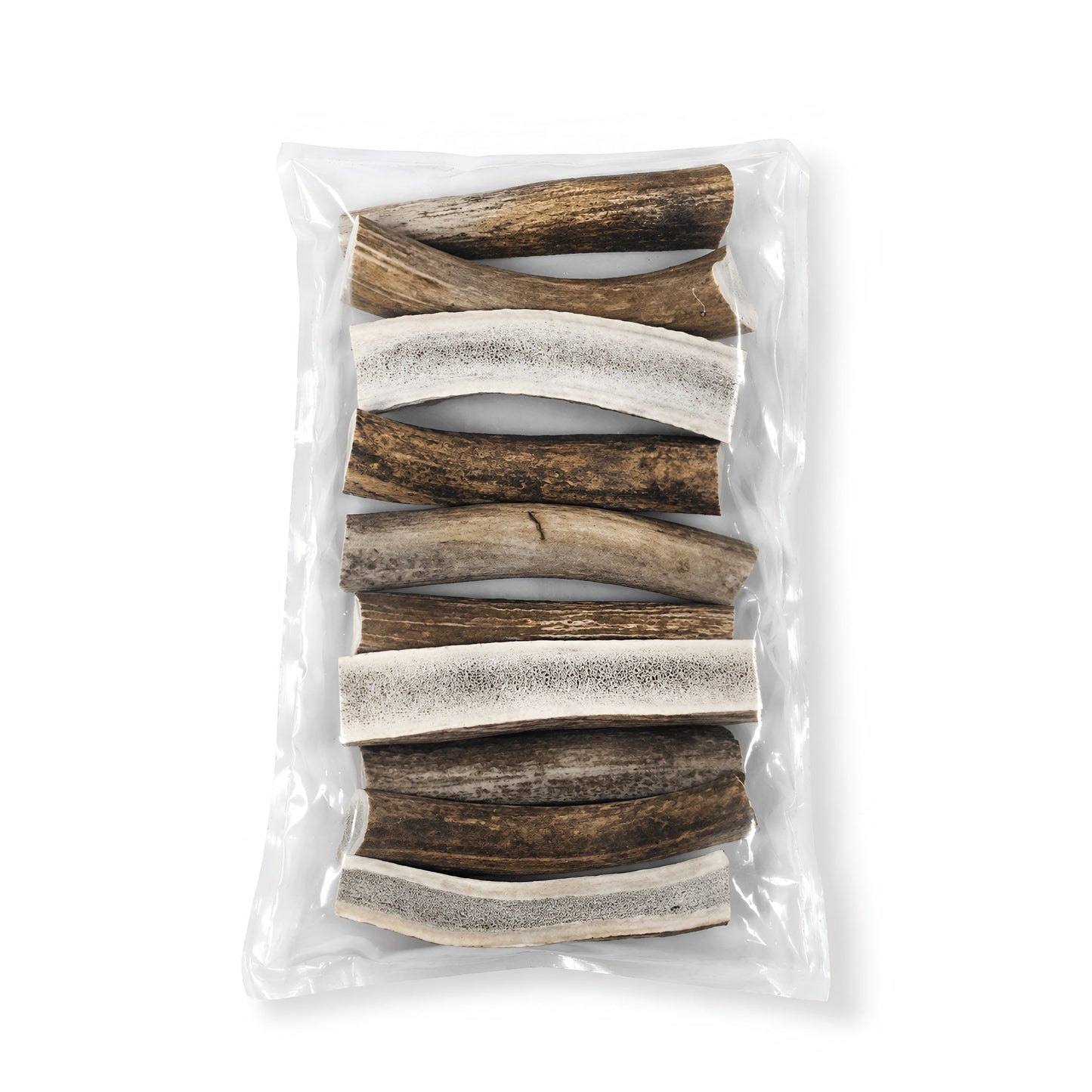Split Elk Antlers Dog Chews – Medium/Large (5”–8”) - 10-Pack