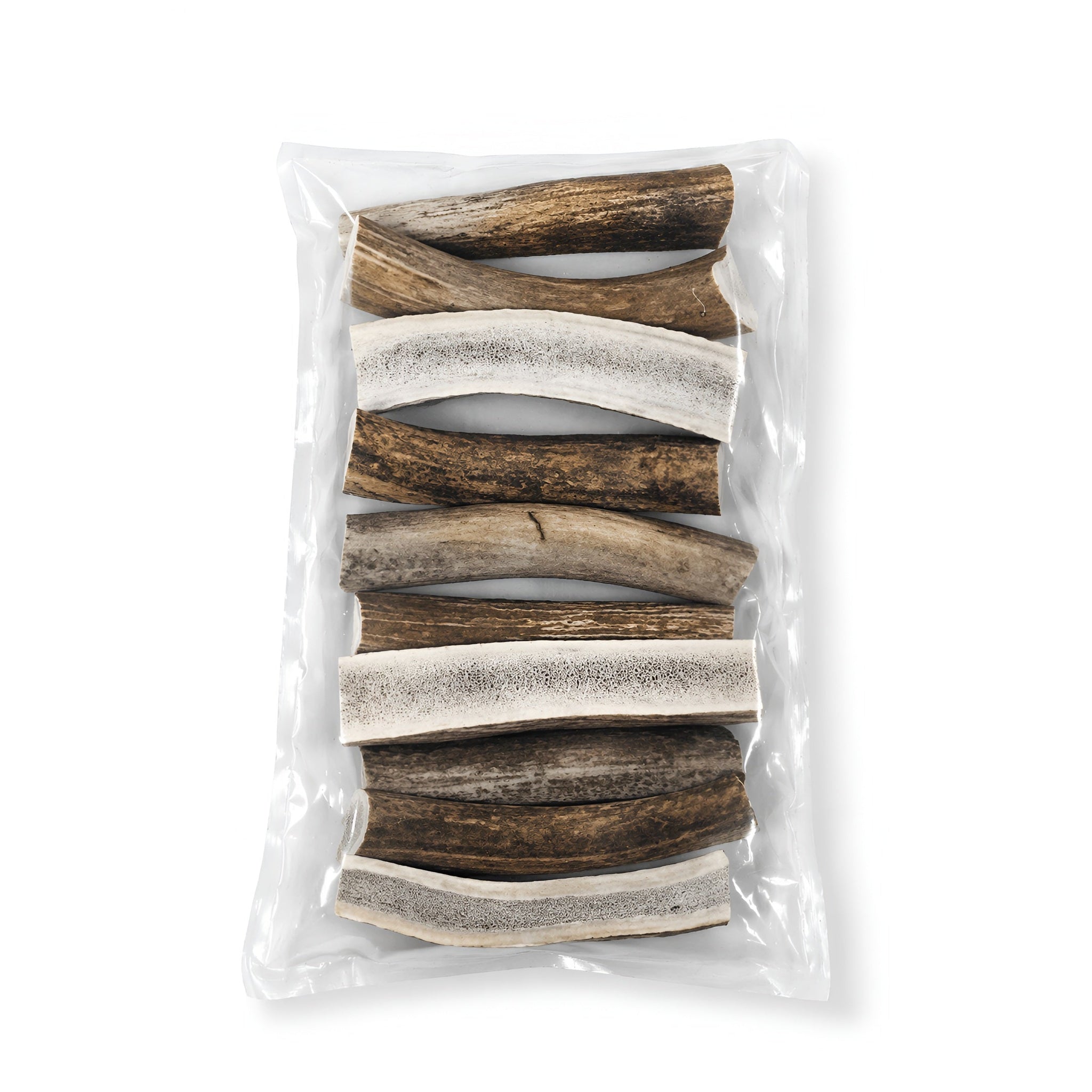Split Elk Antlers Dog Chews – Medium/Large (5”–8”) - 10-Pack