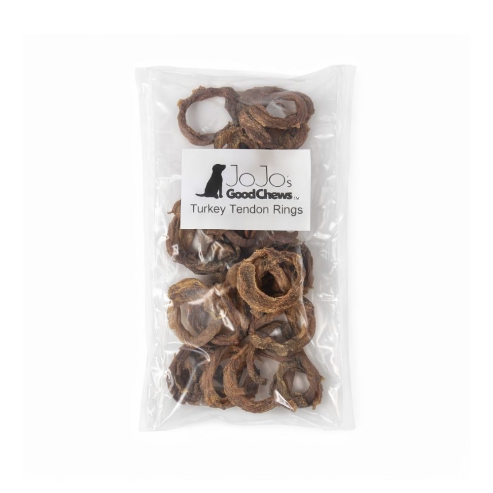 Jerky Turkey Tendon Rings (25-Pack) | Natural High-Protein Dog Chews