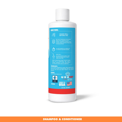 UBAVET Aloe & Oatmeal Shampoo for Dogs & Cats (16.9 fl oz / 500ml)