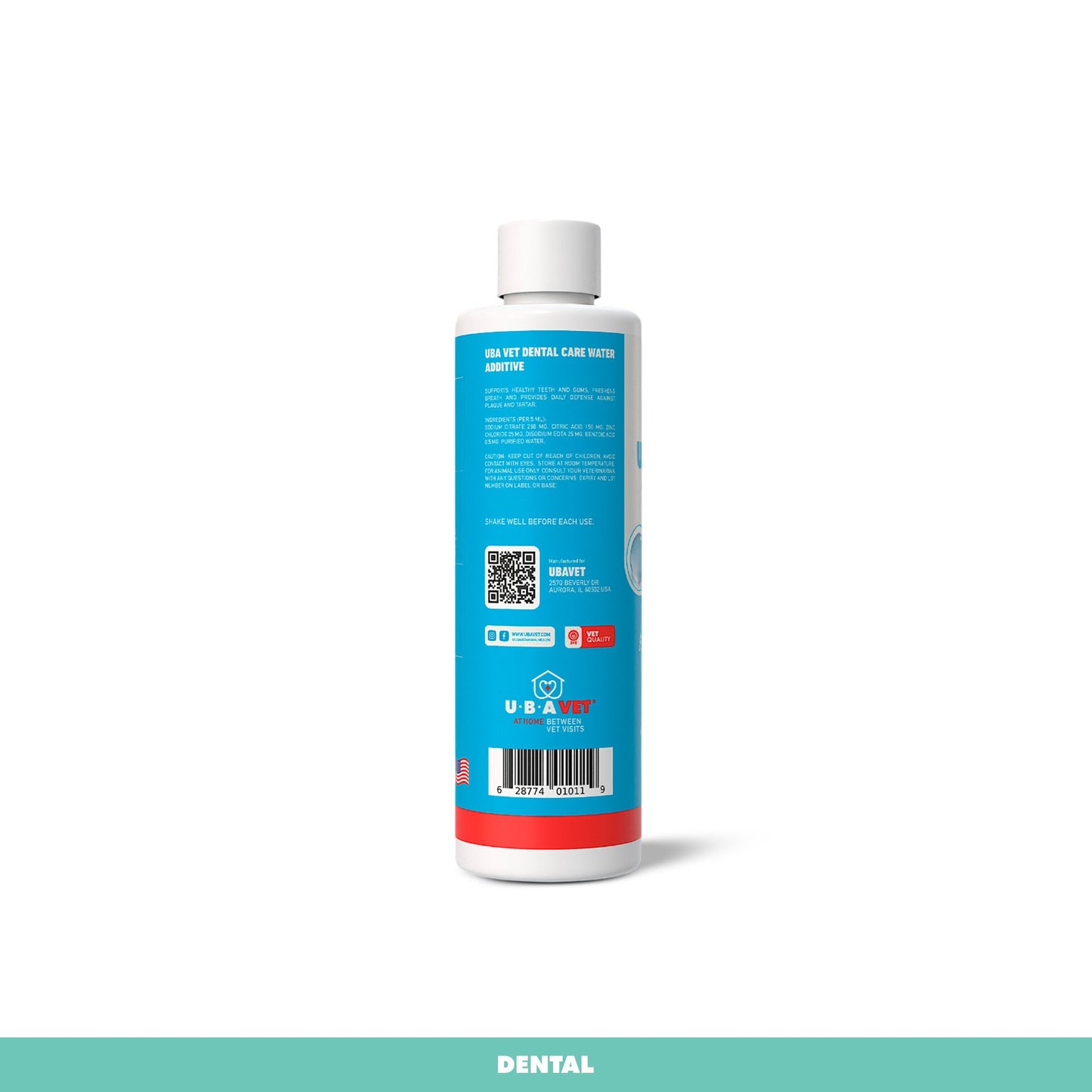 UBAVET Dental Care Water Additive for Dogs & Cats (16 fl oz)
