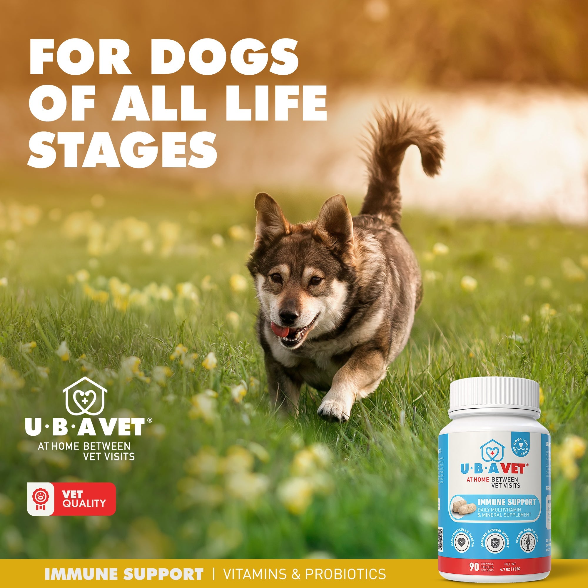 UBAVET MULTIVIT Daily Vitamin and Mineral Tablet for Dogs (90 ct)
