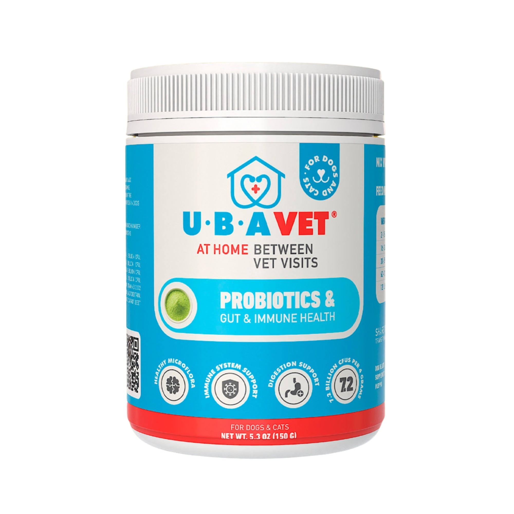 UBAVET Probiotics & Gut + Immune Health Support for Dogs