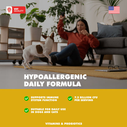 UBAVET Probiotics & Gut + Immune Health Support for Dogs
