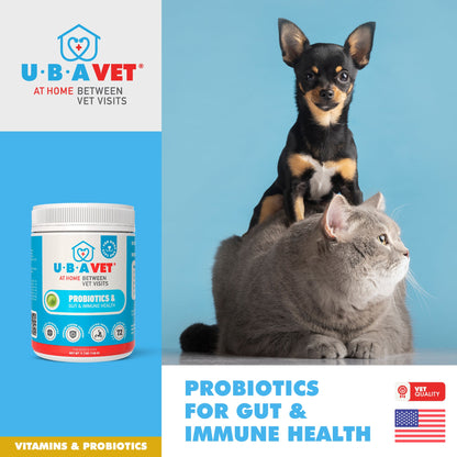 UBAVET Probiotics & Gut + Immune Health Support for Dogs