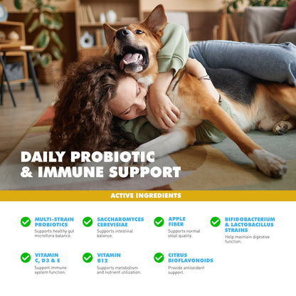 UBAVET Probiotics & Gut + Immune Health Support for Dogs