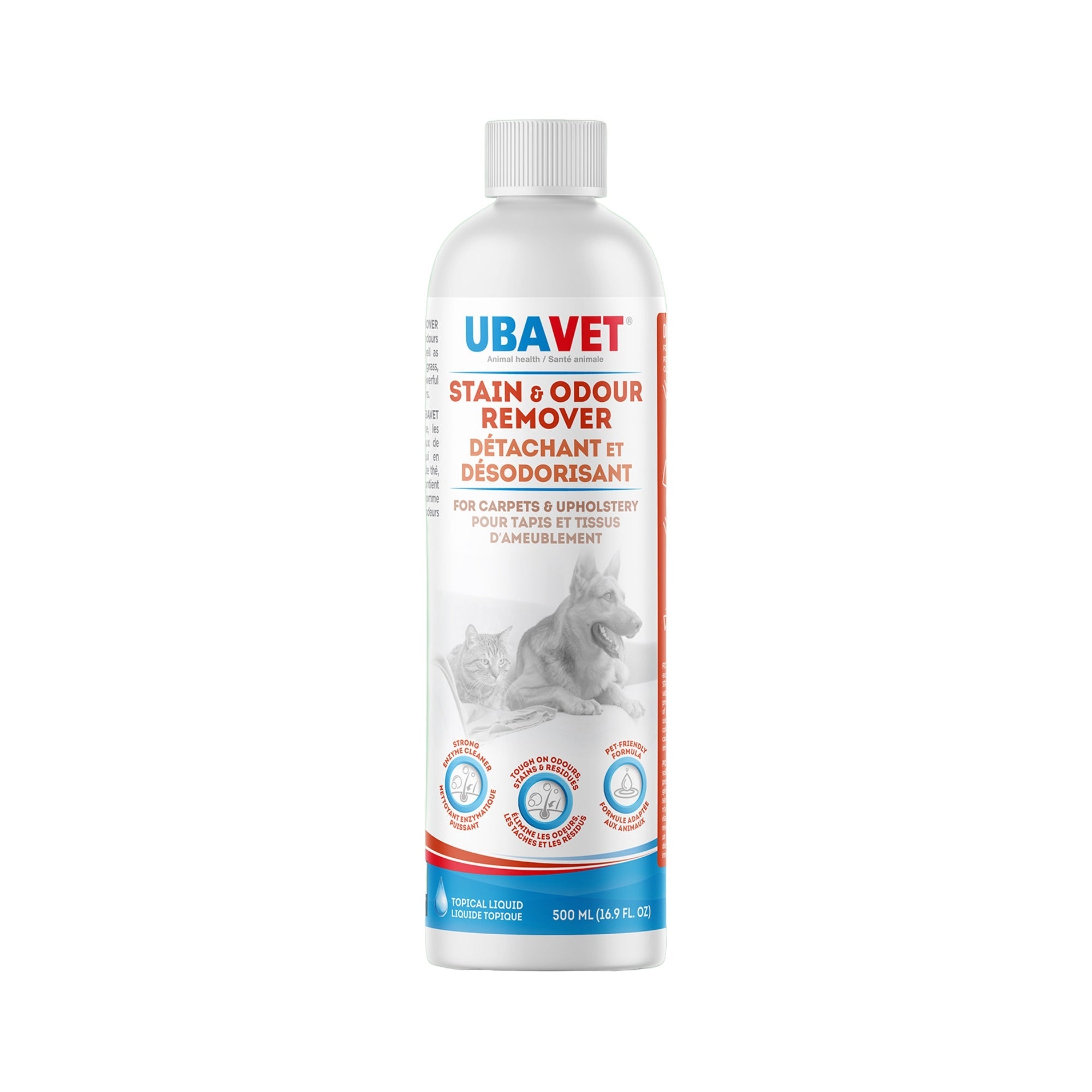 UBAVET Stain and Odor Remover for Dogs & Cats (16.9 fl oz / 500ml)