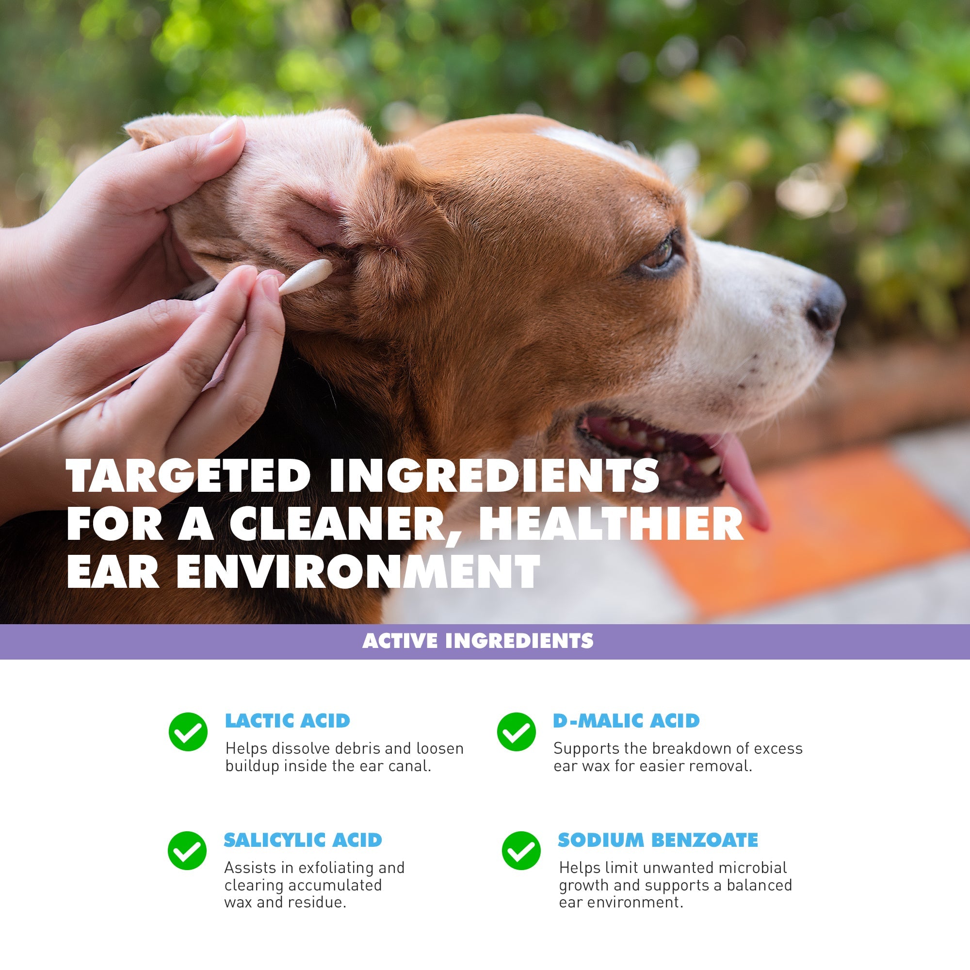 UBAVET Vet Ear Cleansing Solution for Dogs & Cats (4 fl oz)
