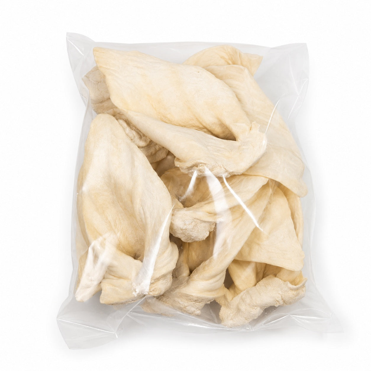 White Puffed Water Buffalo Ears for Dogs | Natural Buffalo Ear Chews 10 Pack