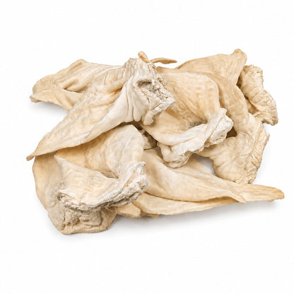 White Puffed Water Buffalo Ears for Dogs | Natural Buffalo Ear Chews 10 Pack
