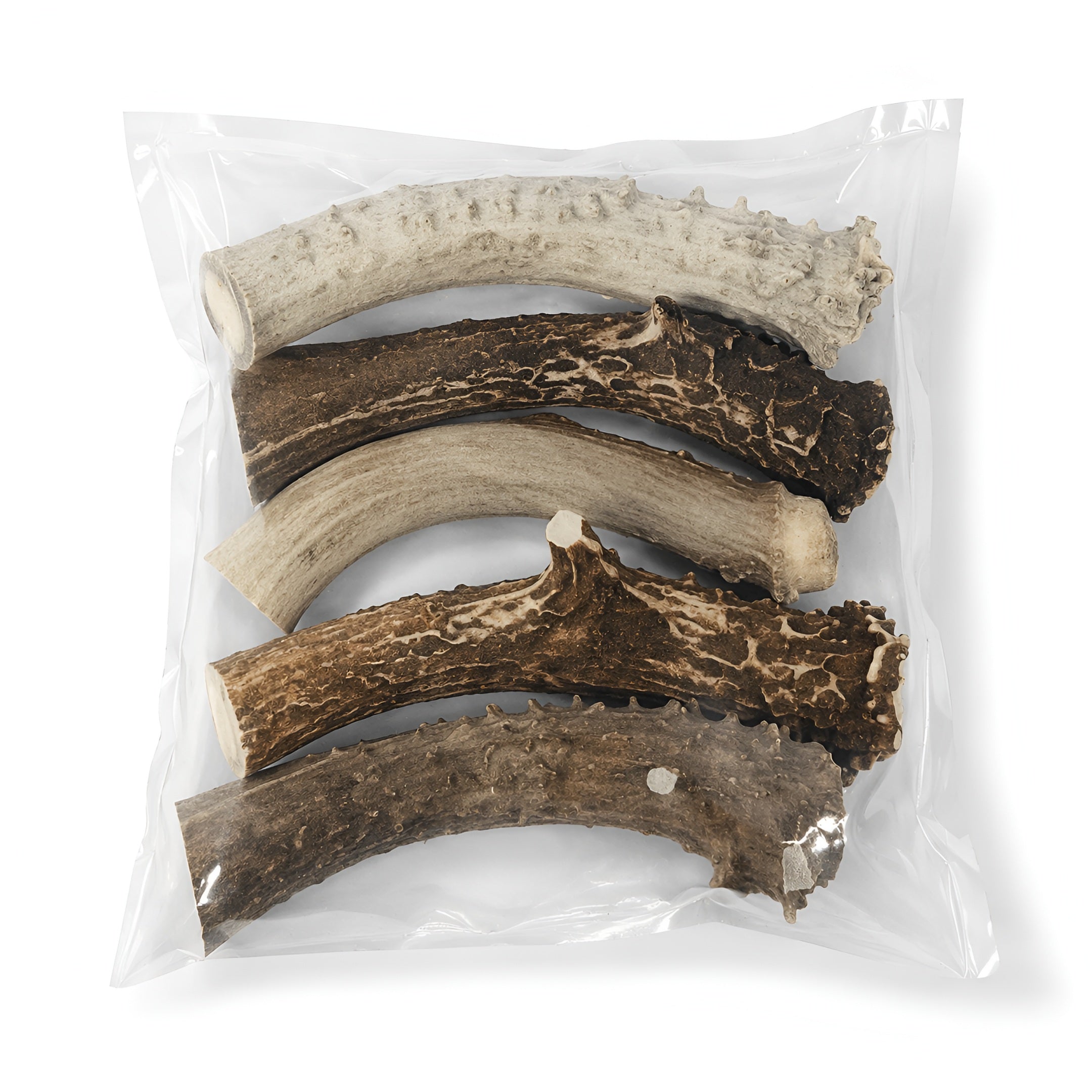 Whole Deer Antlers for Dogs Large 7–11” Natural Chew (5-Pack)