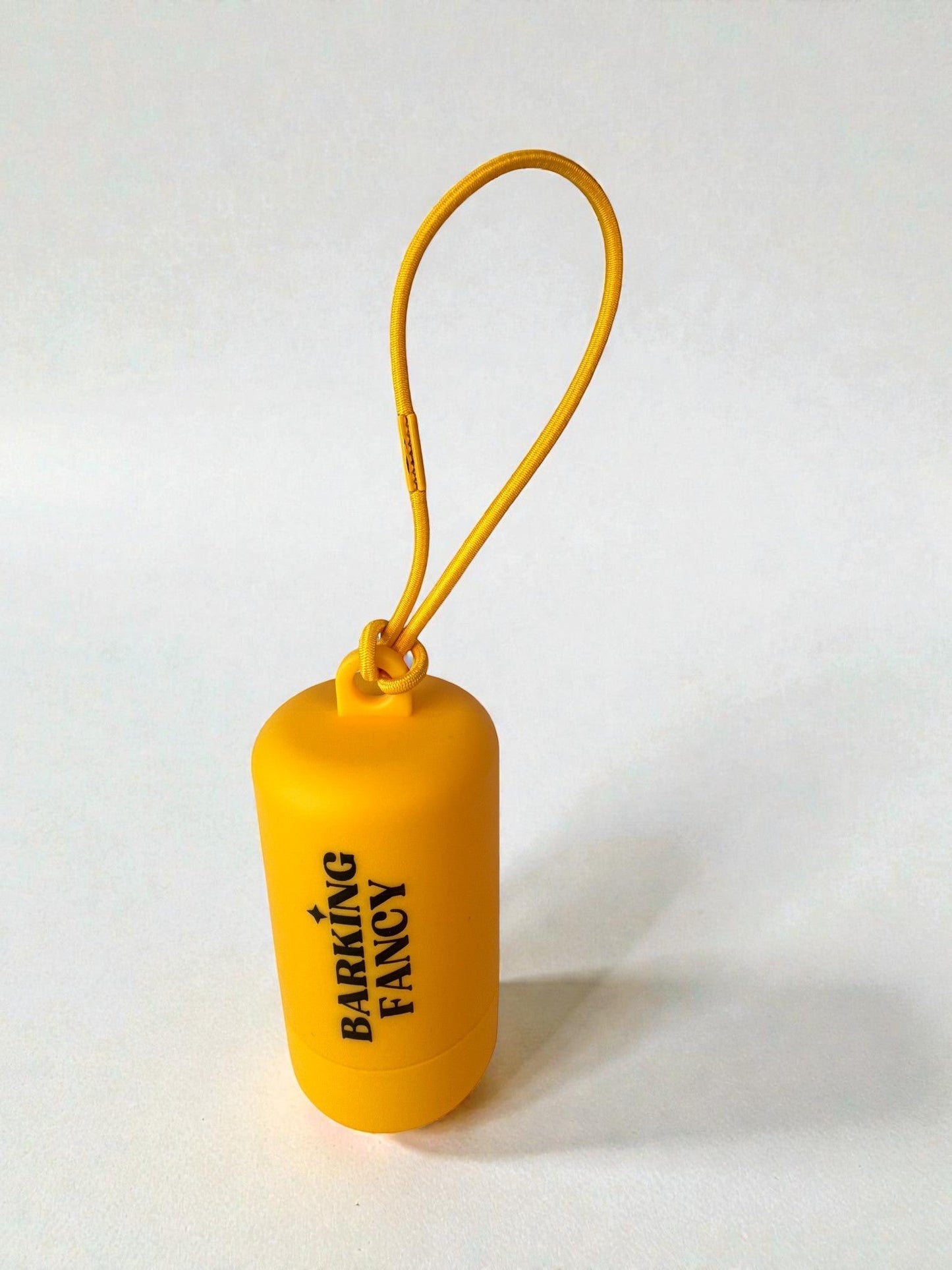 Barking Fancy Logo Poop Bag Dispenser - Yellow