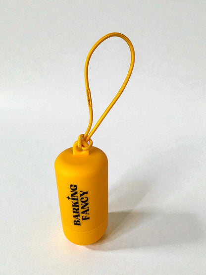 Barking Fancy Logo Poop Bag Dispenser - Yellow
